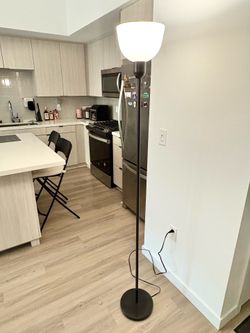 Black floor lamp
