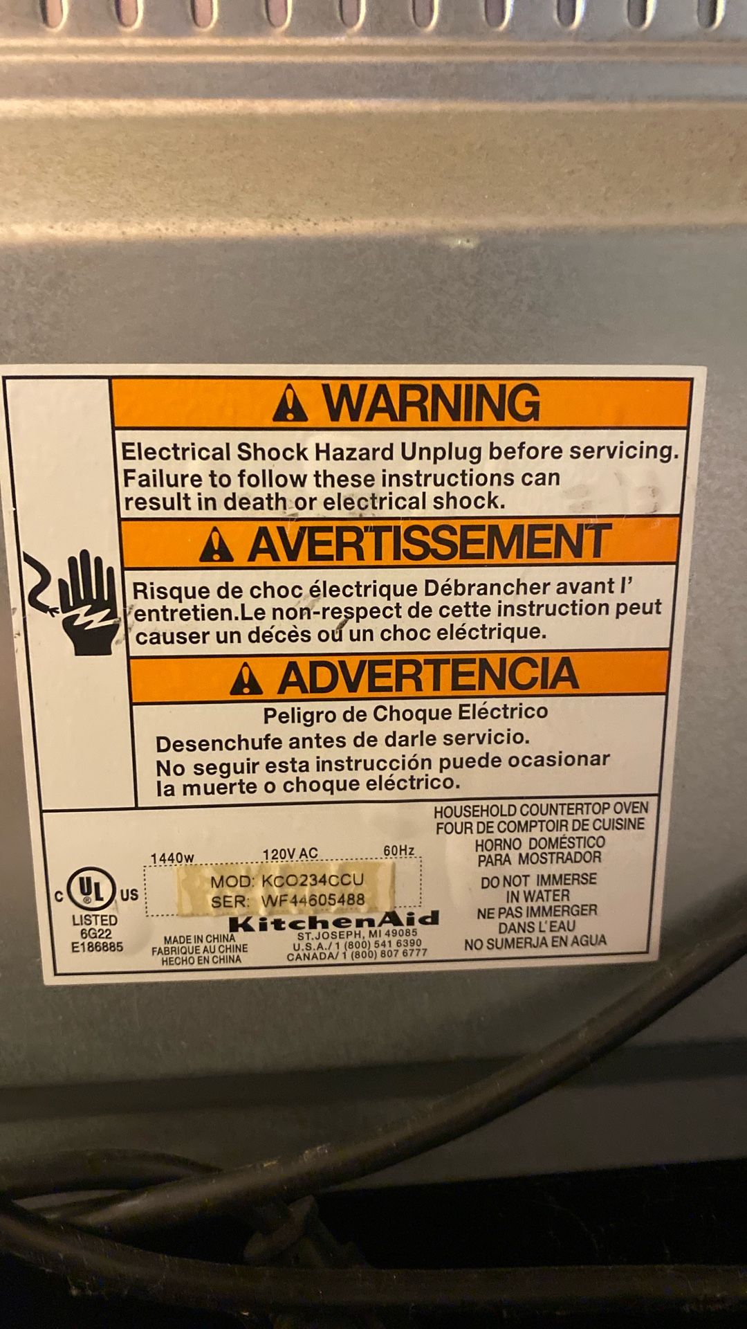 Kitchen Aid Small Oven