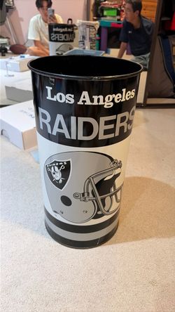 Vintage LA Raiders trash can