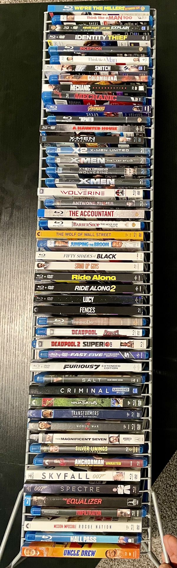 50 Blu-ray Movies + Metal Stand