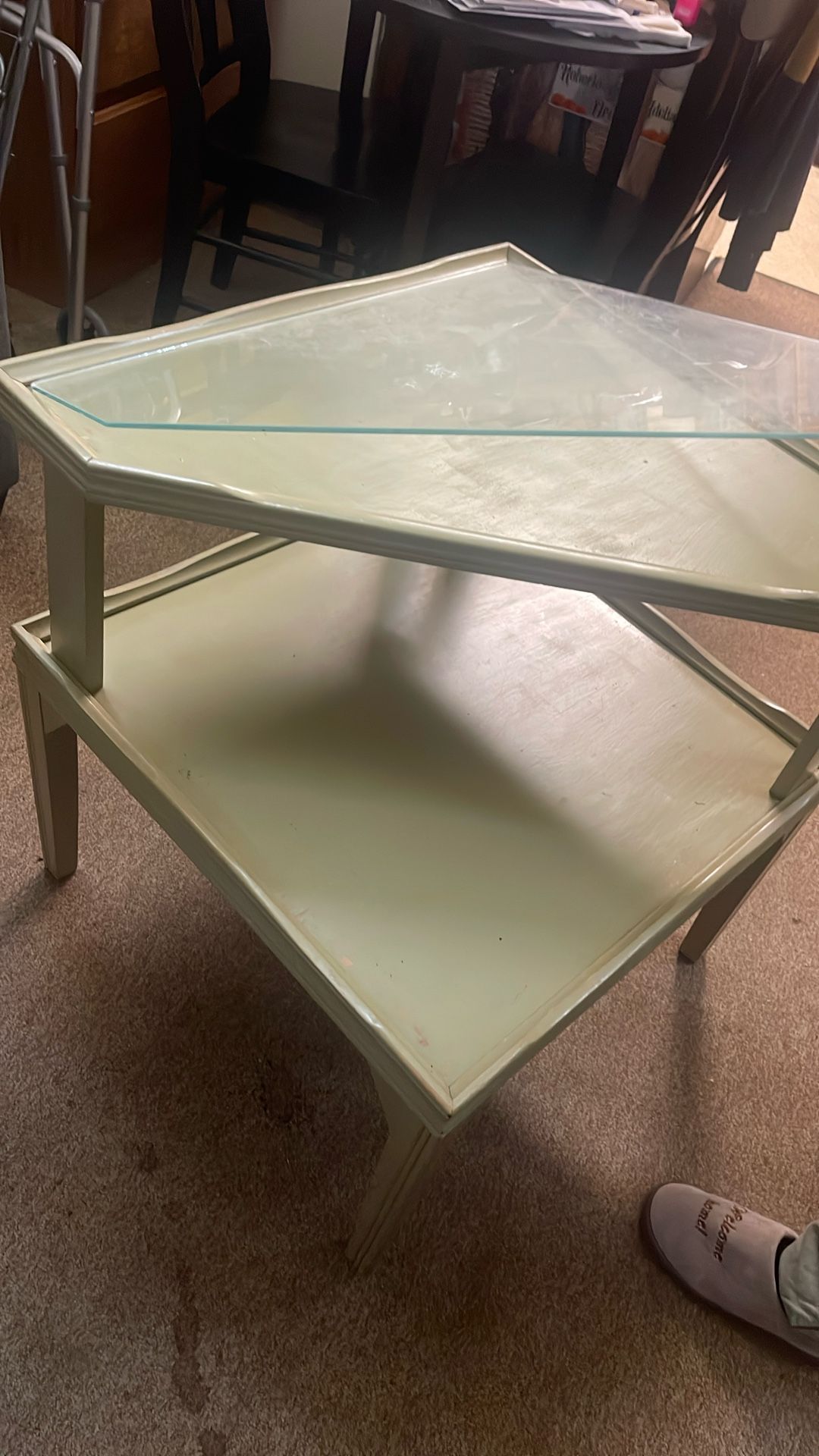 Retro Style Corner End Table