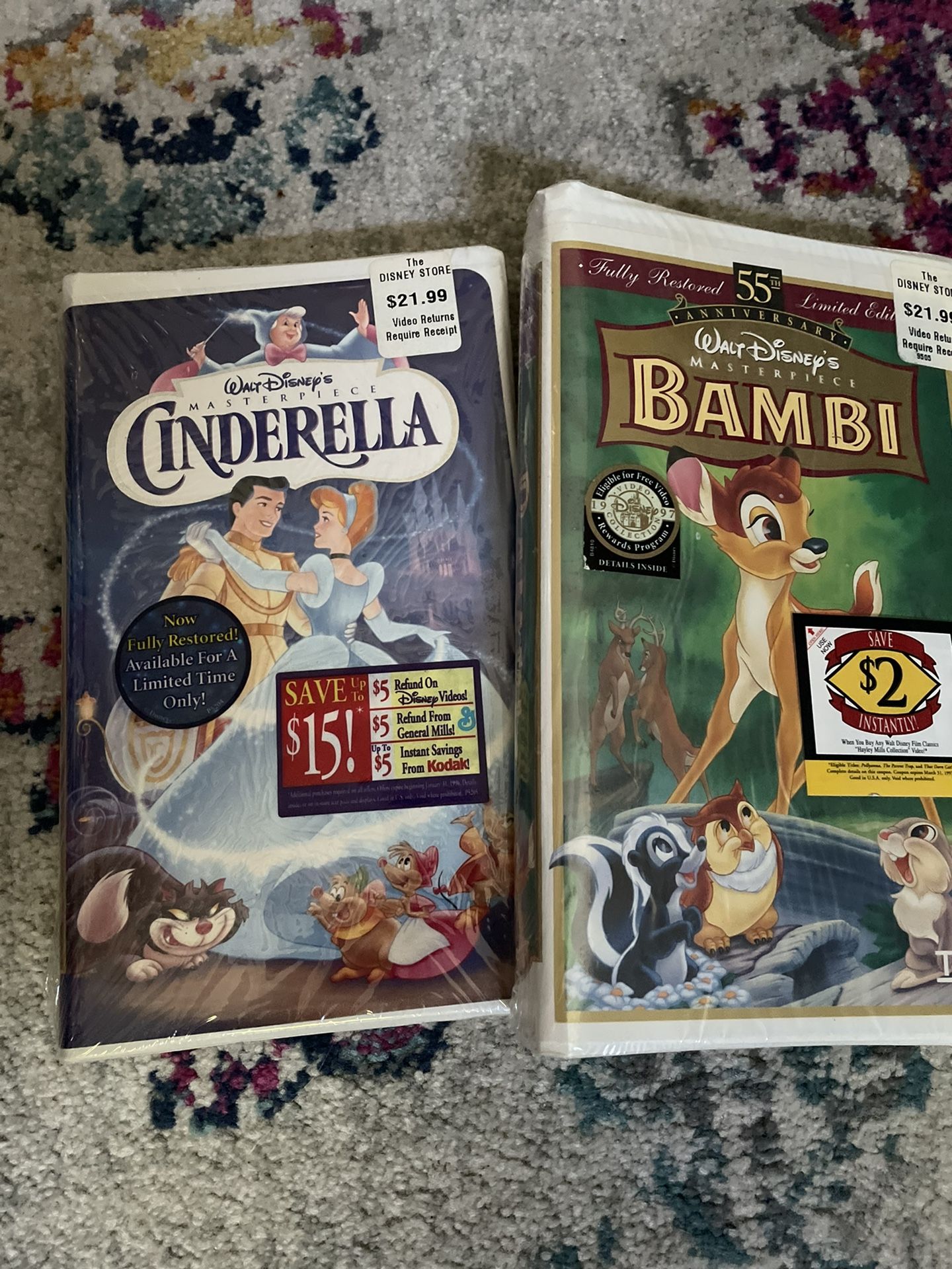VHS Cinderella & Bambi
