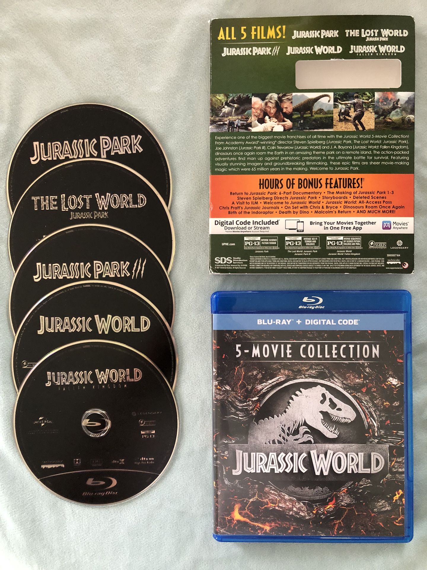 Jurassic Park 5 Movie Blu-ray 