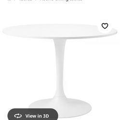 White Pedestal Table For 4 