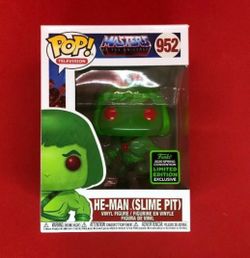 Funko Pop! # 952 MOTU He-Man Slime Pit Convention Limited Exclusive.