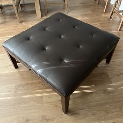 Ottoman Leather Cushion Top Square