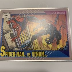 Spider Man VS Venom Trading Card 1991