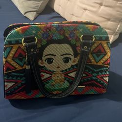 Purse Frida Mexican Doll Print Crossbody Hand purse