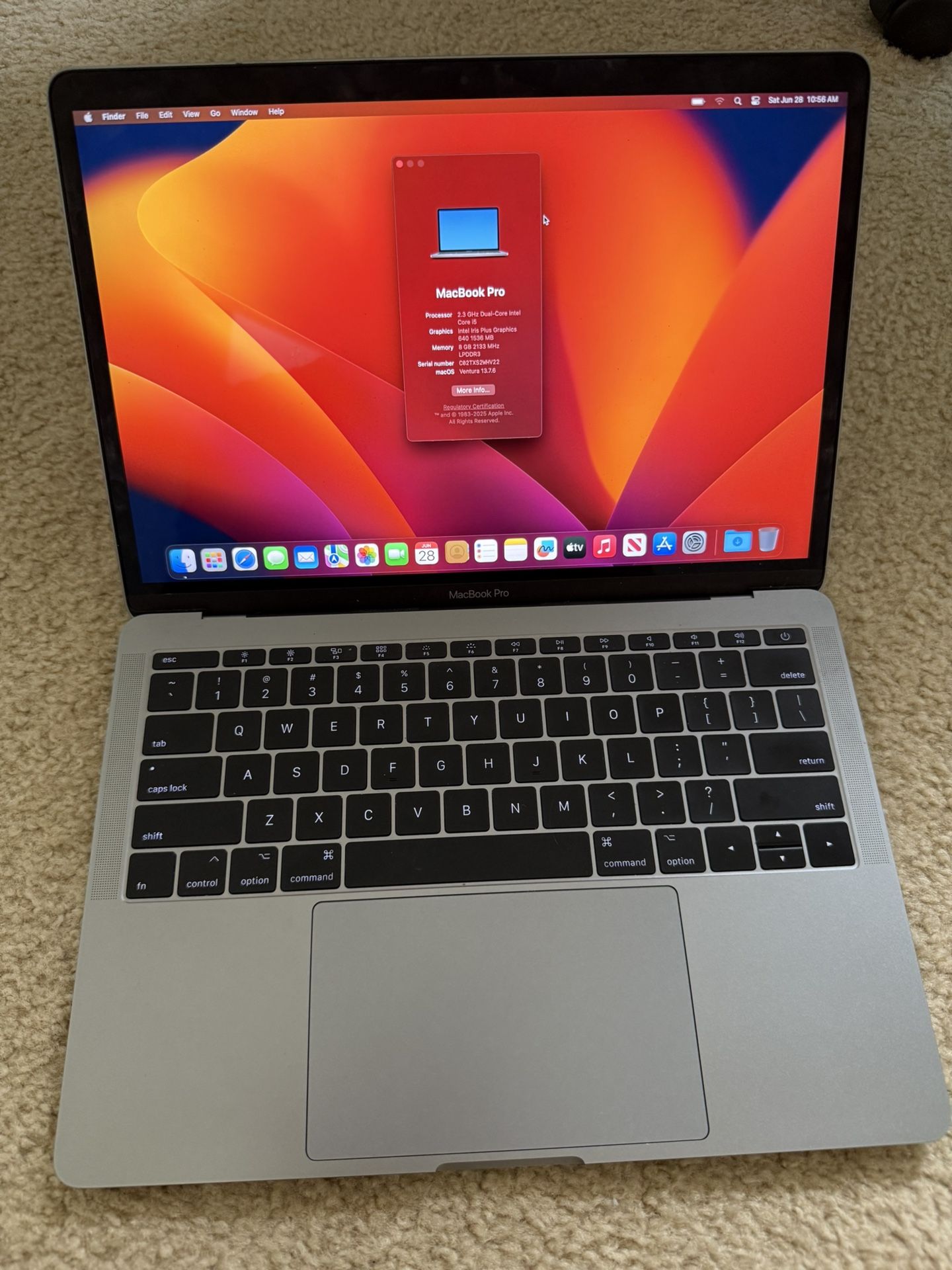 MacBook Pro 13” i5 2.3ghz 8Gb ram 128gb SSD