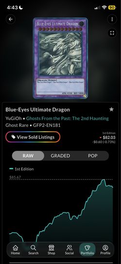 Blue-Eyes Ultimate Dragon NM Ghost From The Past