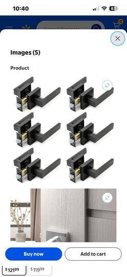 6 Pack Door Lever Handle and Lock Set Crown Passage by Villar Home Designs Black …