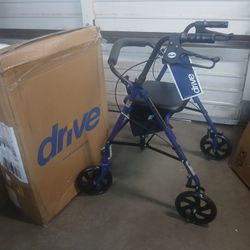 New Drive Walker Rollator 4 Wheel Brake Storage 