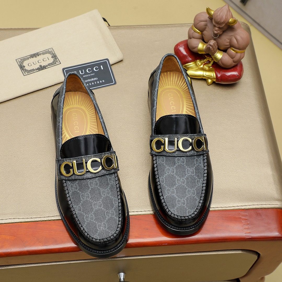 New Men's Gucci Leather Shoes