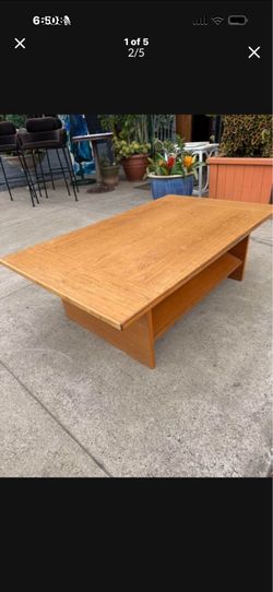 Mid Century Gangso Denmark teakwood coffee table 49 wide 30 deep 30 tall