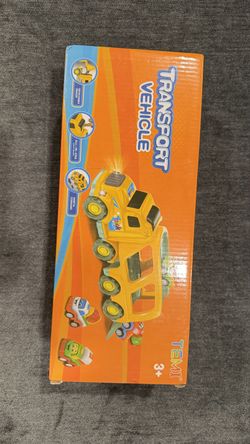 TEMI Car Carrier Transport Truck with Small Cars – Lights & Sounds – Ages 3+