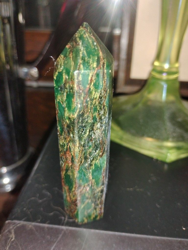 Rare Brazilian Emerald And Rutile Crystal