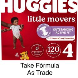 Huggies Size 4 Little Moves Diapers Pañales 