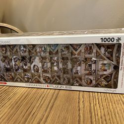 Eurographics Panroramic Sistine Chapel Ceiling Michelangelo Puzzle 1000 piece 