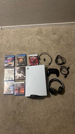 PS5 Slim Disc Edition Bundle + Controller, Headset & 7 Games