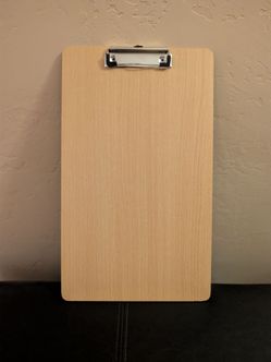 Legal Size Clipboard with Low-Profile Clip, Wood Style (15"x9")(NEW)(Qty 4 Available)