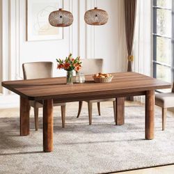 63 Inch dining table with Wood Legs 