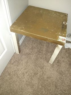Gold end tables.