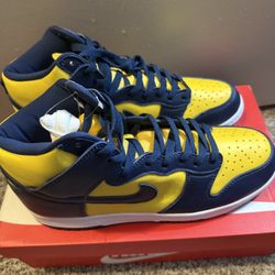 dunk high michigan size 11