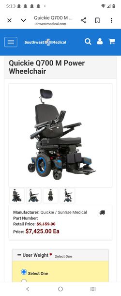 Q700 power wheelchair needs battery only still new condition