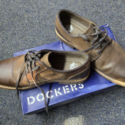 Dockers Men's Business Casual Shoes Dark Brown Leather size11