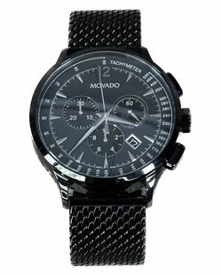 Movado Men's Circa Chronograph Black Mesh