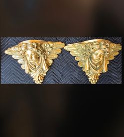 2-paired wall Gold vintage Angels