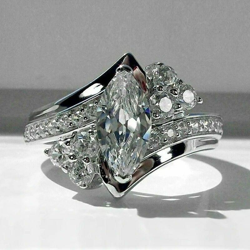 Crystal Stone 3A Cubic Zircon Engagement Ring 