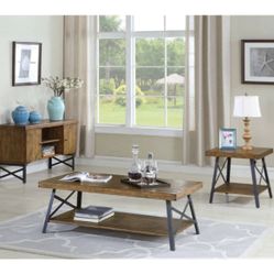 End Table - Rustic Industrial