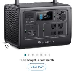 BLUETTI Portable Power Station EB55, 537Wh LiFePO4 Battery Backup w/ 4 700W AC Outlets (1400W Peak), 100W Type-C, Solar Generator for Outdoor Camping,