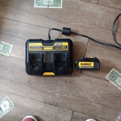 DeWalt DCB 102 Job Site Charging Station With Extra 20 Volt Battery