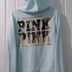 Vs Pink bling palm tree hoodie-medium NWOT
