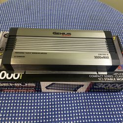 Genius Audio 3000w Max Power Car Bass Amplifier (New Open Box Display)