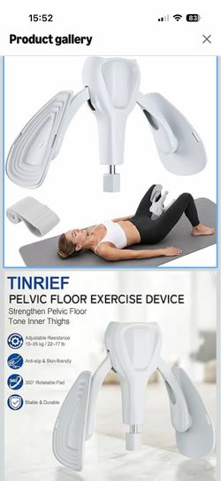 Pelvic Floor Exercise Devices 77 lb Adjustable Kegel Inner Thigh Exerciser and Hip Trainer Workout Equipment for Home Postpartum Recovery Women Men, w