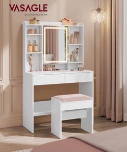 Vanity set. Vanity desk with stool
