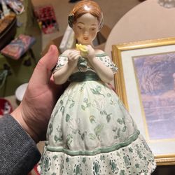 Vintage Ceramic Flower maiden