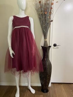 Burgundy party dress