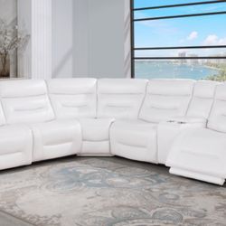 New White Sectional Recliner In Box 
