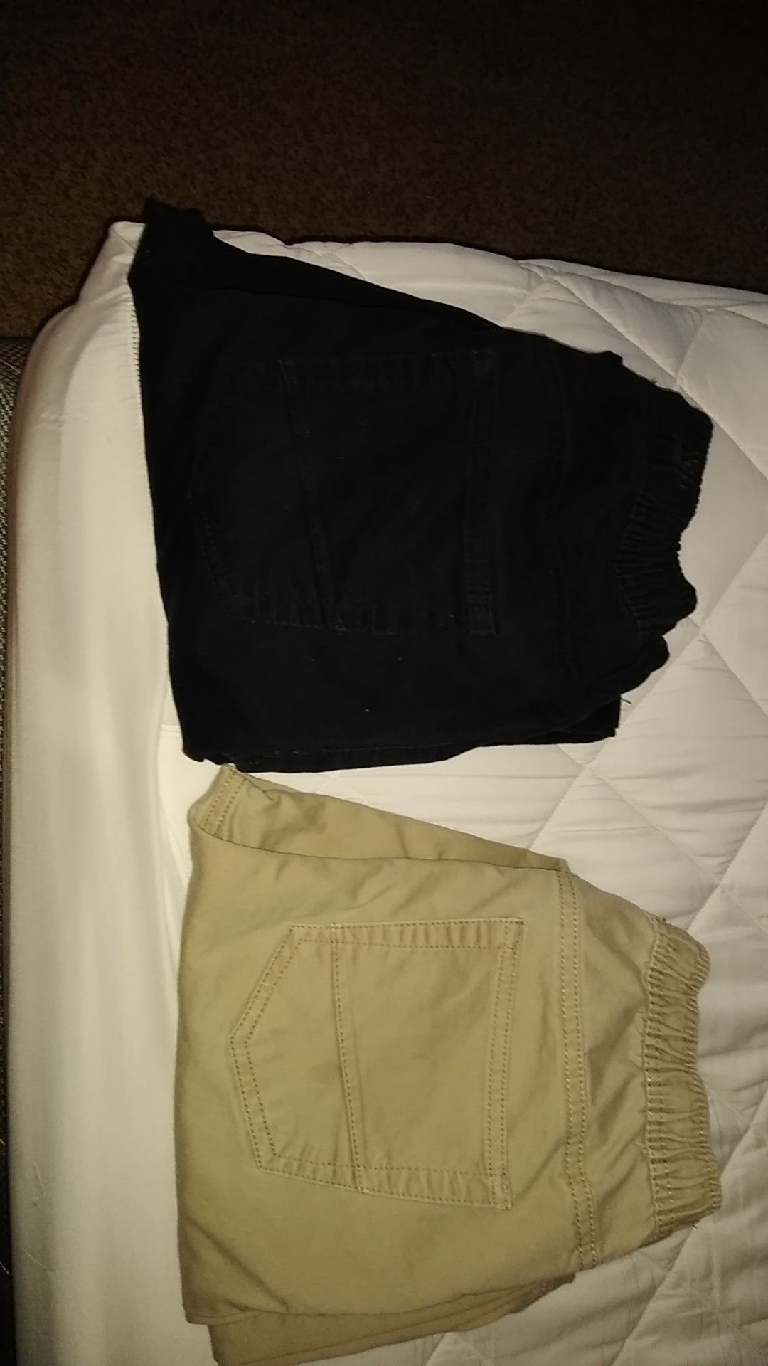 Brown khaki uniform size 14/16 black uniform pants 14/16