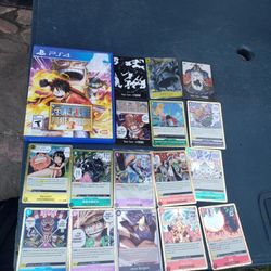 16 Gold Cards One Piece Glowing Holo Only. & 26 Glowing Cards one Piece. Plus One Piece Game for PS5 PS4. $777! Or best offer for all