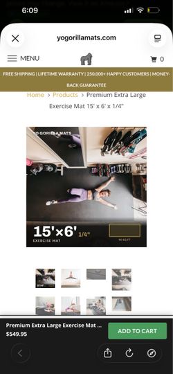 Yo Gorilla Mats Premium Extra Large Exercise Mat
