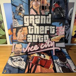 PlayStation Rockstar Grand Theft Auto Vice City Wall Banner