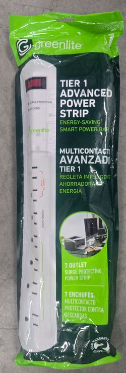 NEW Greenlite 7-Outlet Smart Surge Protector Power Strip – Fast Shipping