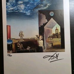 Salvador Dalí Plate Signed Original Lithograph Print Certificate and $3,700 Appraisal
