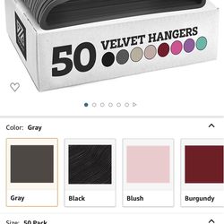 Velvet Hangers 50 Pack 