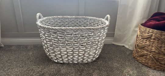 Distressed Wicker Basket
